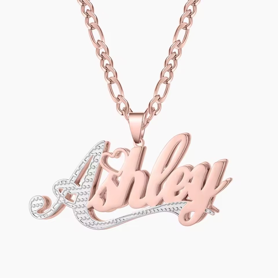 Layered Necklace Set - 18K Gold Plated ชื่อ CUSTOM Double