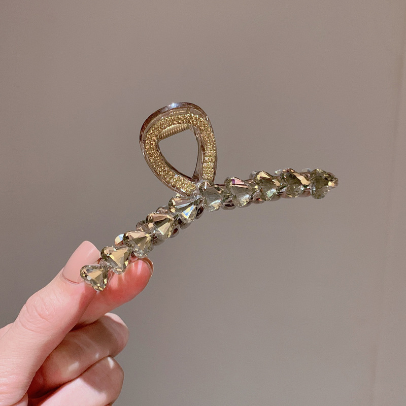 Women Knight Accessories - กิ๊บติดผม Rhinestone เกาหลีหญิงคลิปคว้าขนาดใหญ่ความรู้สึกขั้นสูงกลับหัวคลิปฉลามอินเทอร์เน็ตคนดังเครื่องประดับผมใหม่