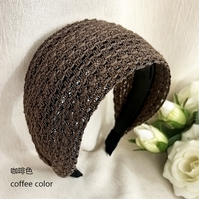 Women Accessories Online - 8 ซม.แถบคาดศีรษะกว้างใหม่ลื่นหมวกฟันล้างหน้าและแต่งหน้าHeadbandอุปกรณ์เสริมผมสําหรับผู้หญิงDiademas