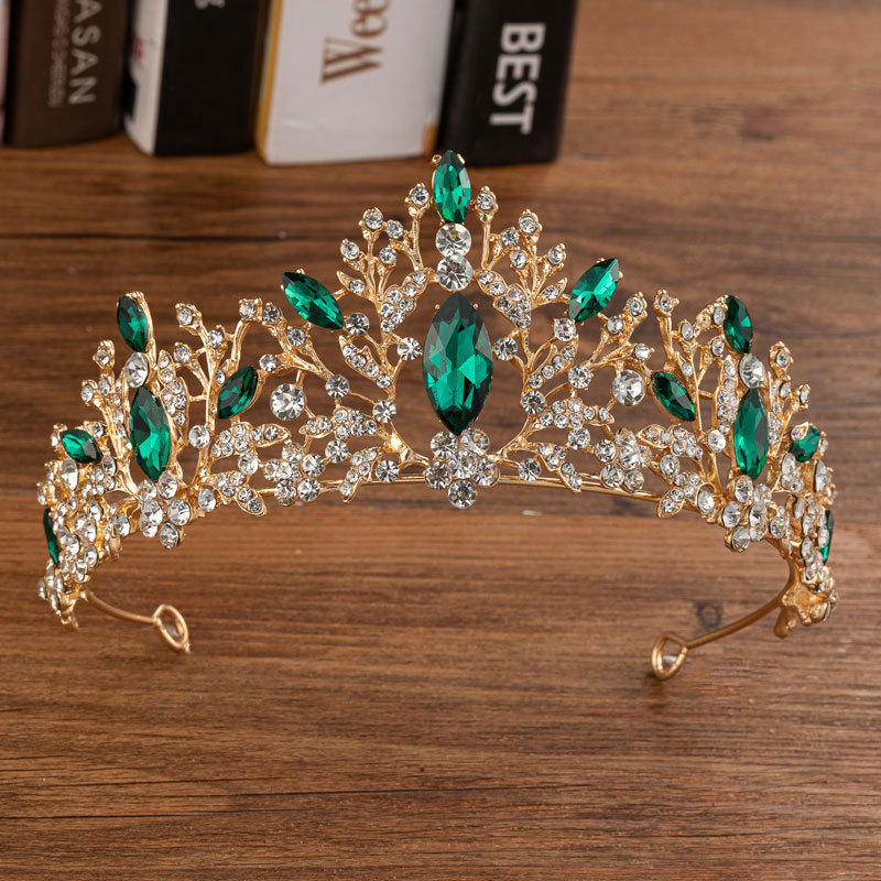 Women'S Hair Accessories Wedding - มงกุฎเพชรหลากสีสัน มงกุฎราชินี สำหรับเจ้าสาว งานแต่งงาน วันเกิด ที่คาดผม