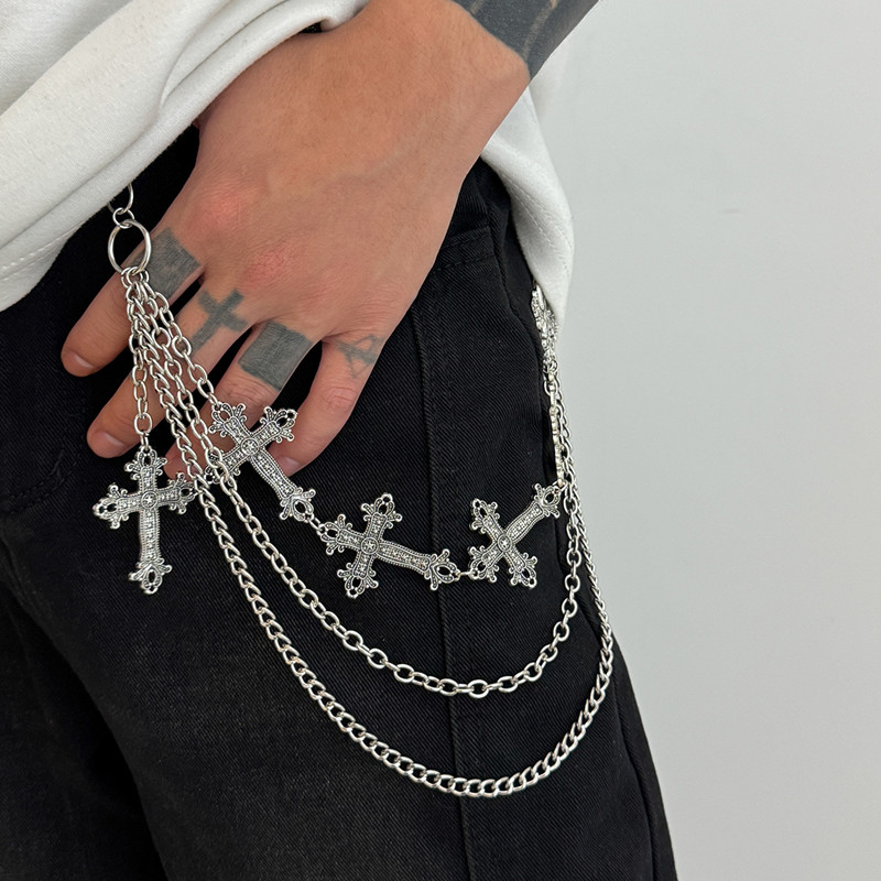 Women'S Jeans Accessories Chain - แฟชั่น Punk โลหะกางเกง Hip Hop เอว