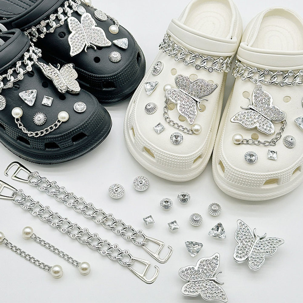 Women'S Accessories Crocs - ชุดตกแต่งรองเท้า Crocs แบบ DIY ประดับด้วยจี้ห้อยรองเท้า ชุดหัวเข็มขัดสำหรับรองเท้าผู้หญิง