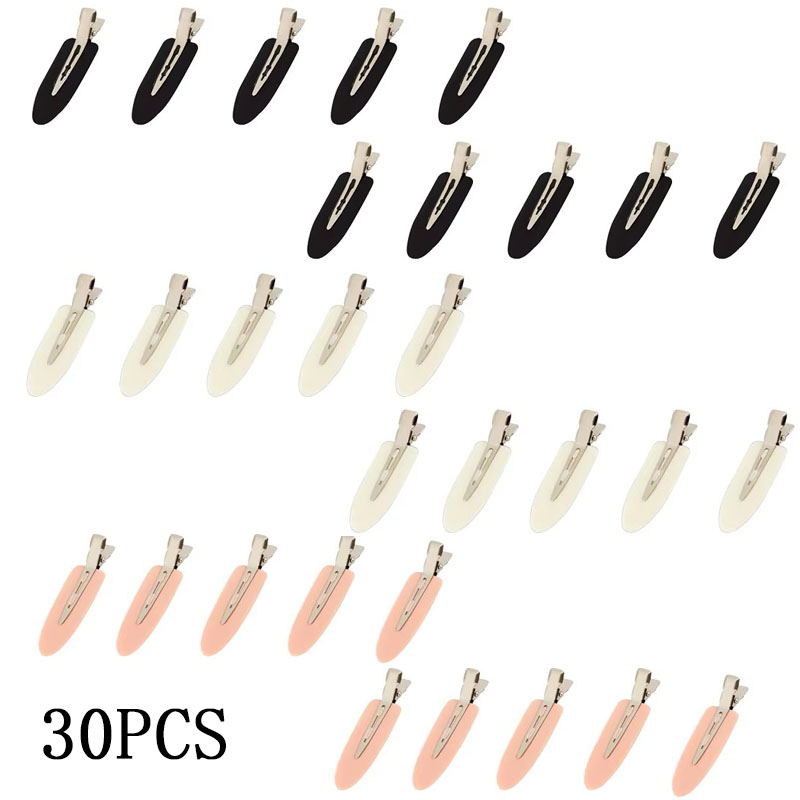 Women Accessories Online - กิ๊บติดผมแบบไม่ทำให้ผมงอ 30 ชิ้น/ชุด สำหรับผู้หญิงและเด็กผู้หญิง ใช้จัดแต่งทรงผมและแต่งหน้า กิ๊บหนีบผมแฟชั่น