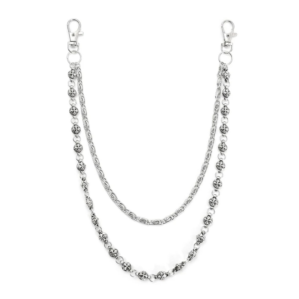 Women'S Jeans Accessories Chain - สร้อยกางเกงยีนส์สองชั้นสไตล์ฮิปฮอป NEWTrendy พร้อมพวงกุญแจ เครื่องประดับเอวสำหรับผู้ชายและผู้หญิง