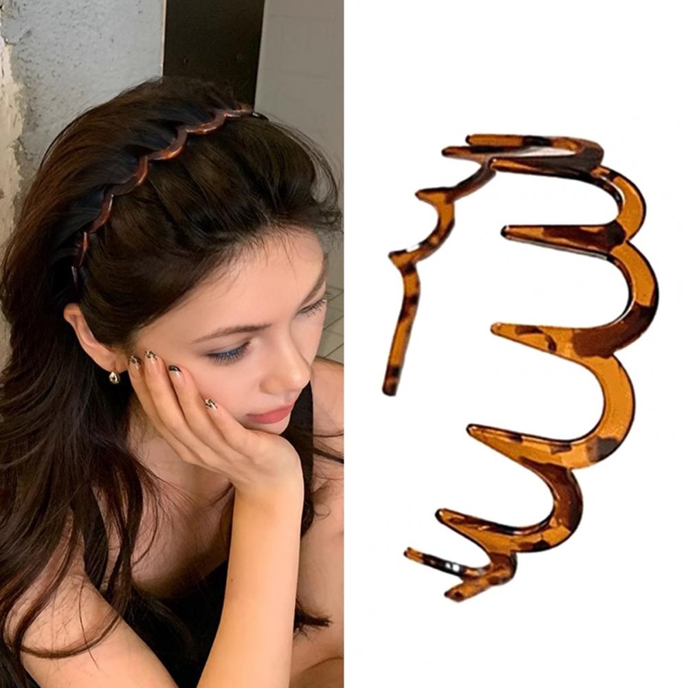 Women Accessories Online - ที่คาดผมผู้หญิง แบบมีฟันหยัก ยึดแน่น ไม่ยืด ที่คาดผมสไตล์เรโทร สำหรับแต่งหน้า