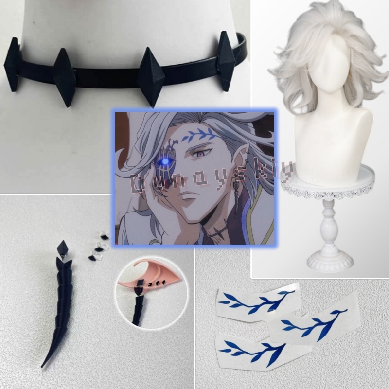 Women Accessories Earrings - ฮาเดสคอสเพลย์อะนิเมะเรคคอร์ด ออฟ รากนาร็อกคอส วิก โชคเกอร์ต่างหูสติกเกอร์สักชั่วคราวสำหรับผู้ชายผู้หญิงคาร์นิวัลฮาโลวีน
