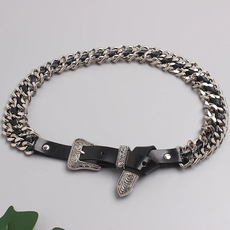 ผู้หญิง Hip Hop เข็มขัดโลหะแฟช - Women'S Jeans Accessories Chain บทวิจารณ์และราคา