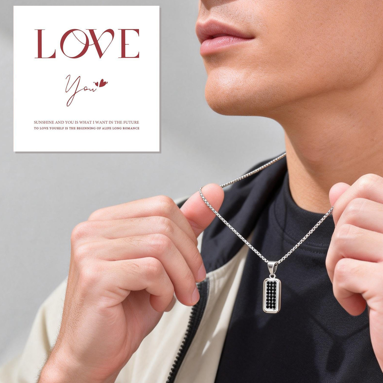 สร้อยคอจี้ห้อยป้ายชื่อสุนัขแบบ - Layered Necklace Set บทวิจารณ์และราคา
