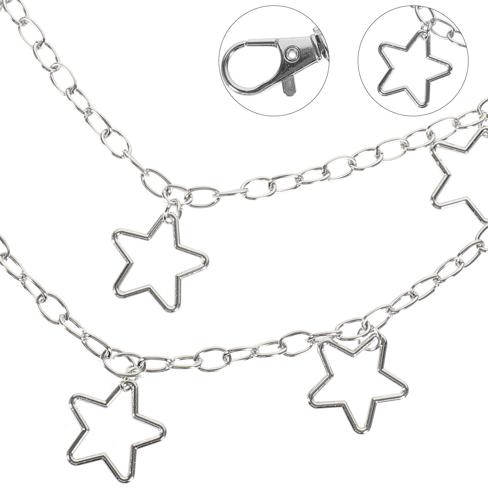 เข็มขัดโซ่สองชั้นสำหรับตกแต่งก - Women'S Jeans Accessories Chain บทวิจารณ์และราคา