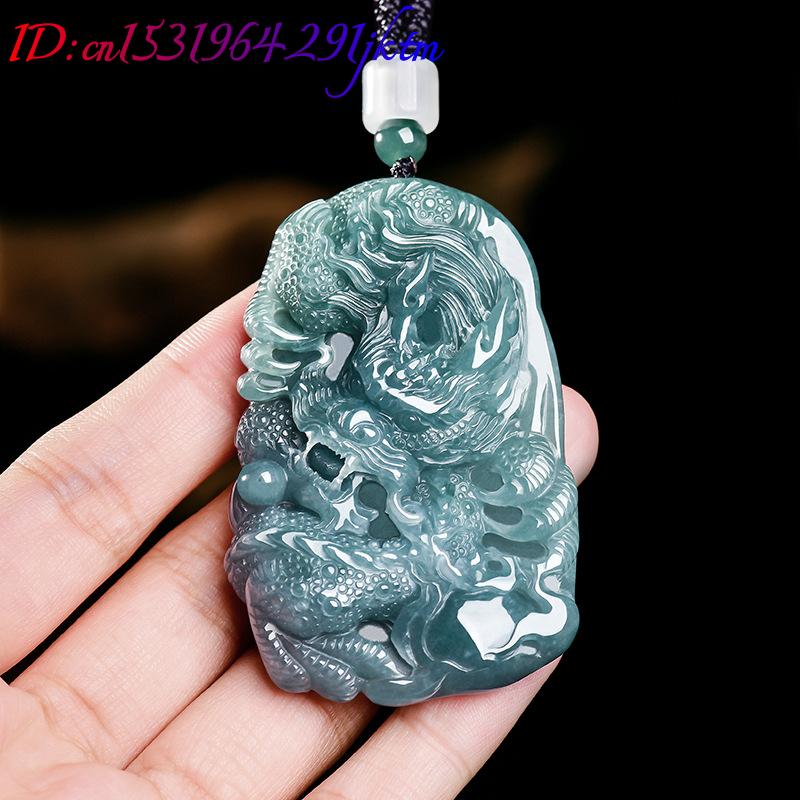 หยกพม่าธรรมชาติจี้มังกรสร้อยคอ - Women'S Accessories And Jewelry บทวิจารณ์และราคา