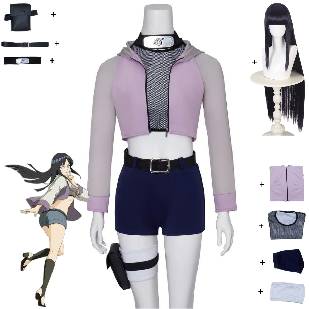 อะนิเมะ Hyuga Hinata คอสเพลย์เ - Women Accessories Bag บทวิจารณ์และราคา