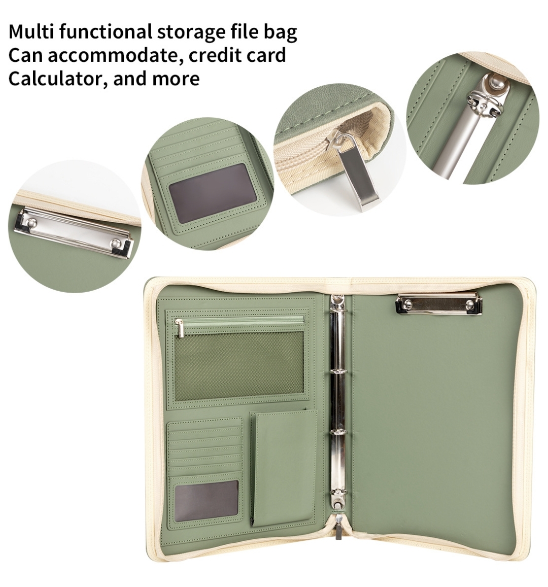 ใหม่ A4 ซิป Padfolio โฟลเดอร์  - Women Accessories Online บทวิจารณ์และราคา