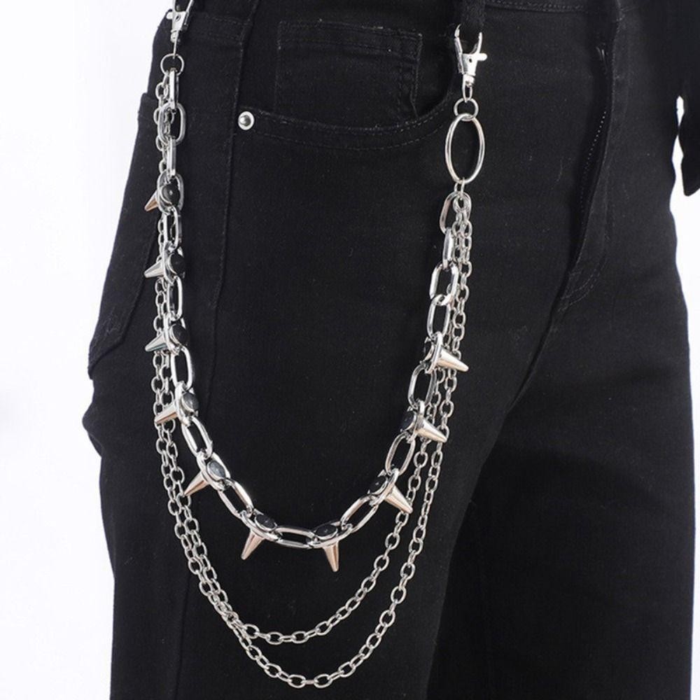 โซ่คาดเอวสไตล์ฮิปฮอป พังก์ร็อก - Women'S Jeans Accessories Chain บทวิจารณ์และราคา
