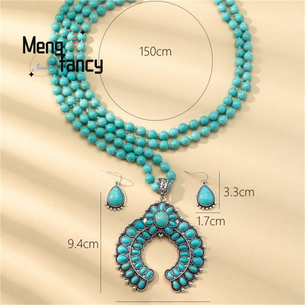 Retro สามชั้นต่างหูดอกไม้,ต่าง - Layered Necklace Set บทวิจารณ์และราคา