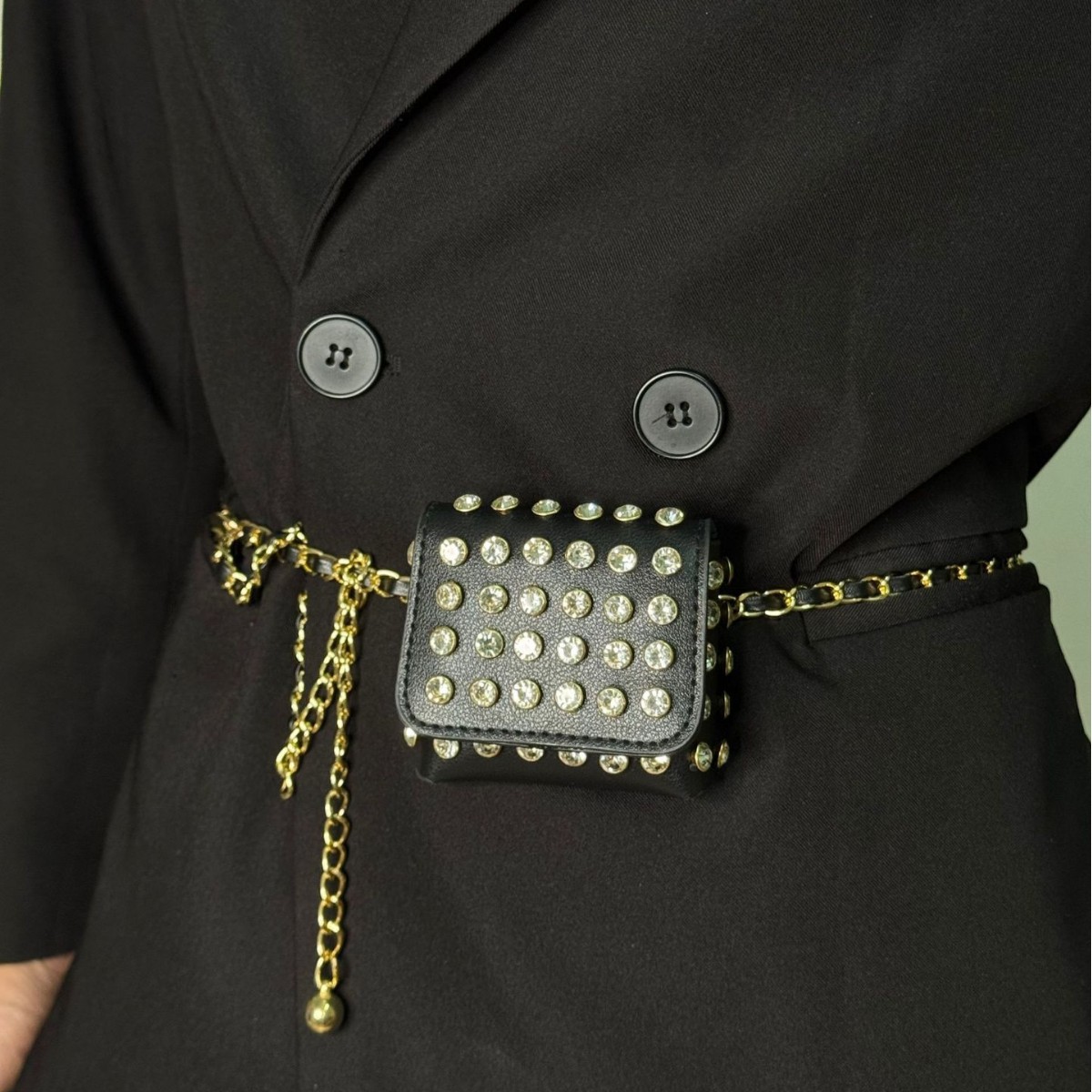 กระเป๋าคาดเอวแฟชั่นแบบมินิ กระ - Women'S Jeans Accessories Chain บทวิจารณ์และราคา