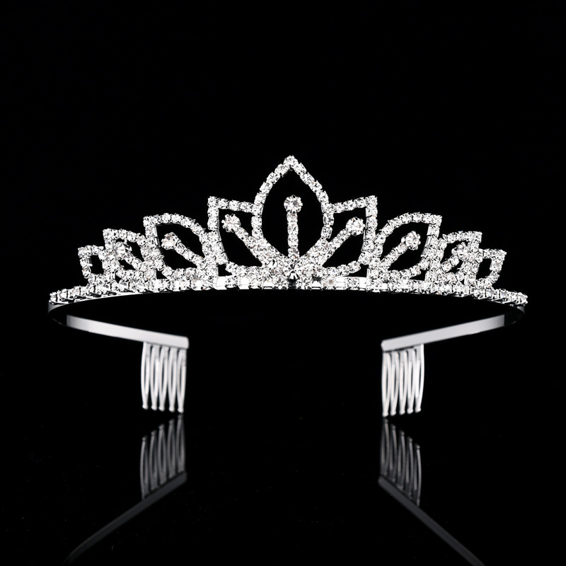สีเงินประกายมงกุฎไรน์สโตนเครื่ - Women'S Hair Accessories Wedding บทวิจารณ์และราคา