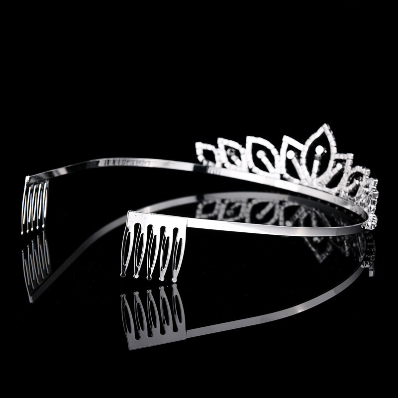 สีเงินประกายมงกุฎไรน์สโตนเครื่ - Women'S Hair Accessories Wedding บทวิจารณ์และราคา