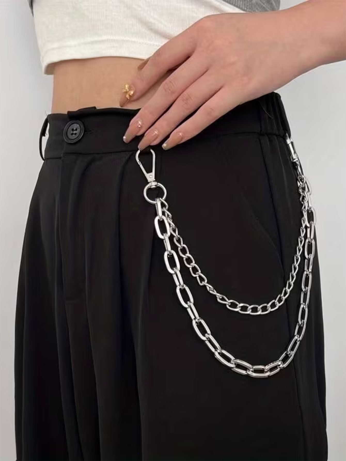 โซ่คาดเอวสไตล์พังก์ยูนิเซ็กซ์  - Women'S Jeans Accessories Chain บทวิจารณ์และราคา