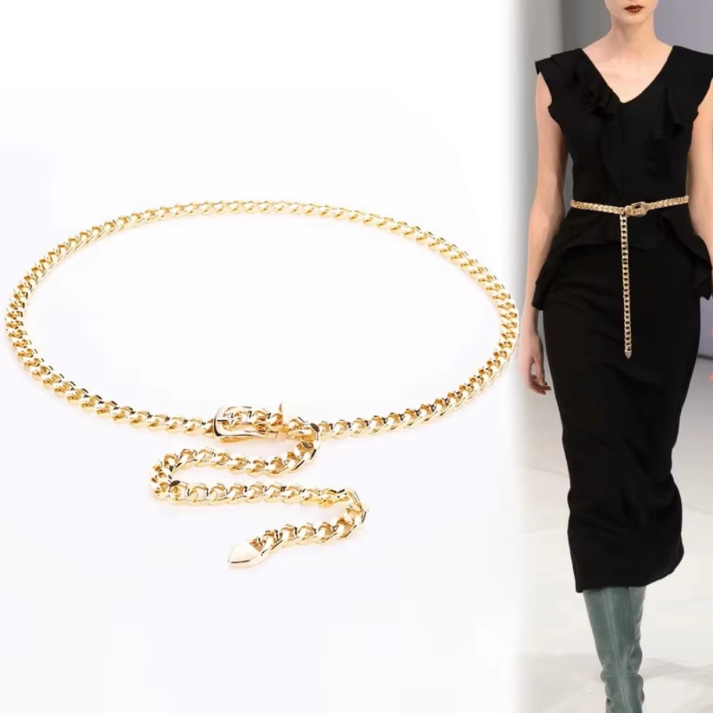 Simple โซ่โลหะเข็มขัดยาวพู่เอว - Women'S Jeans Accessories Chain บทวิจารณ์และราคา