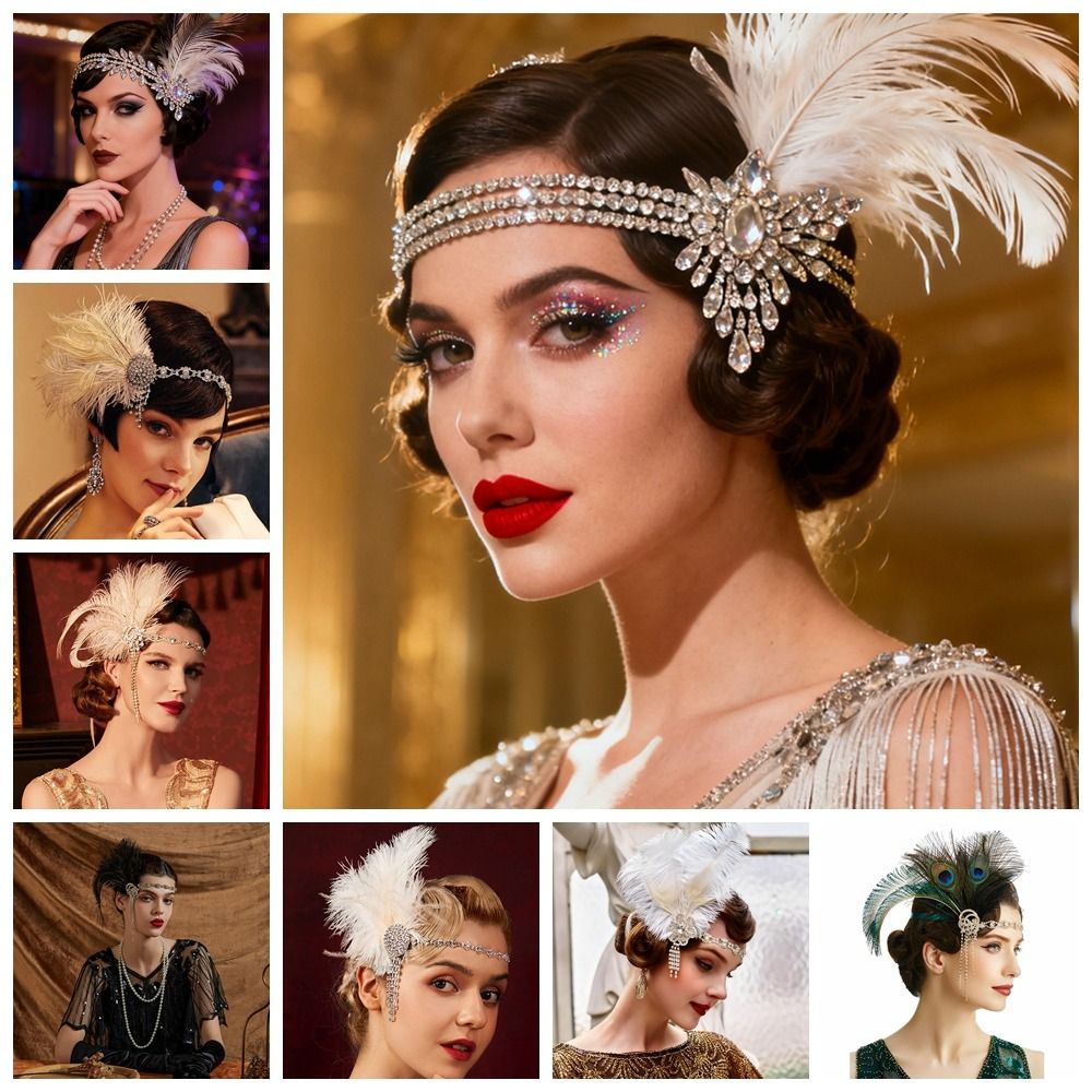 ที่คาดผมขนนกสไตล์เรโทรวินเทจ ป - Women Accessories Online บทวิจารณ์และราคา