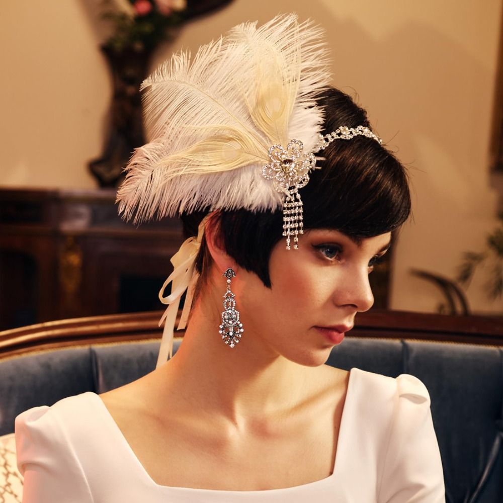 ที่คาดผมขนนกสไตล์เรโทรวินเทจ ป - Women Accessories Online บทวิจารณ์และราคา