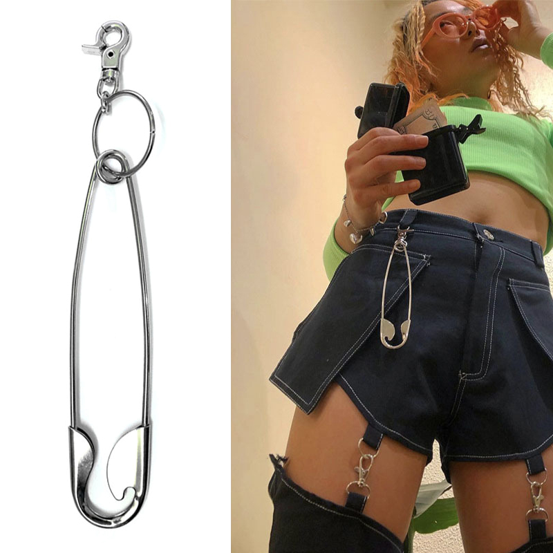 PUNK พวงกุญแจจี้โลหะทำจากสเตนเ - Women'S Jeans Accessories Chain บทวิจารณ์และราคา