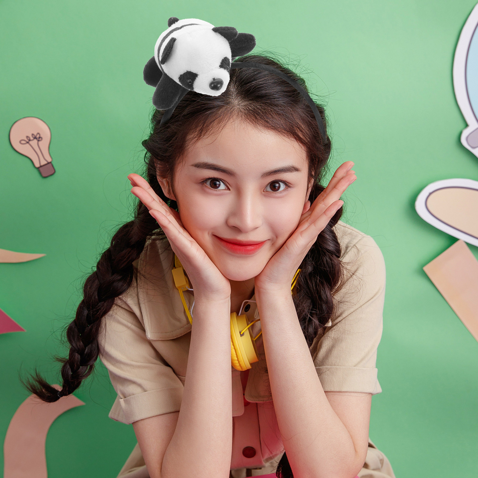ที่คาดผมลายแพนด้า น่ารัก อุปกร - Women Accessories Online บทวิจารณ์และราคา