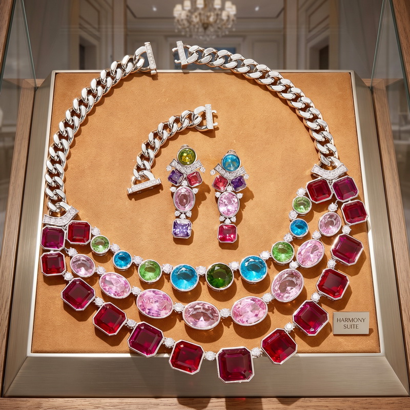 ต่างหูและสร้อยคอสไตล์ยุโรปอเมร - Layered Necklace Set บทวิจารณ์และราคา