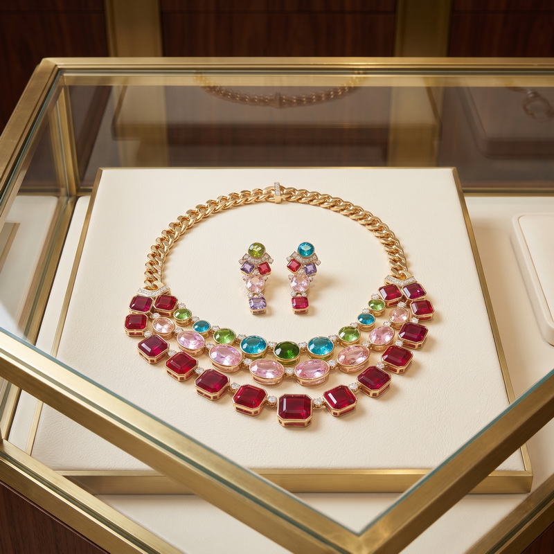 ต่างหูและสร้อยคอสไตล์ยุโรปอเมร - Layered Necklace Set บทวิจารณ์และราคา