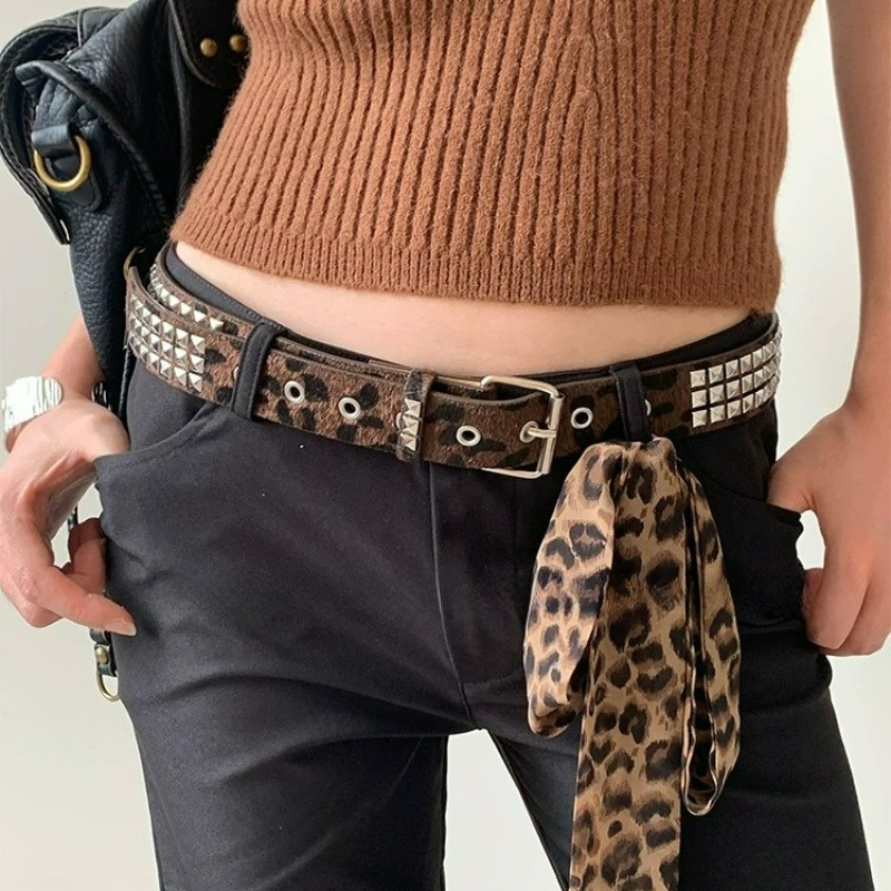 เข็มขัดลายเสือดาว Y2K ประดับหม - Women'S Jeans Accessories Chain บทวิจารณ์และราคา