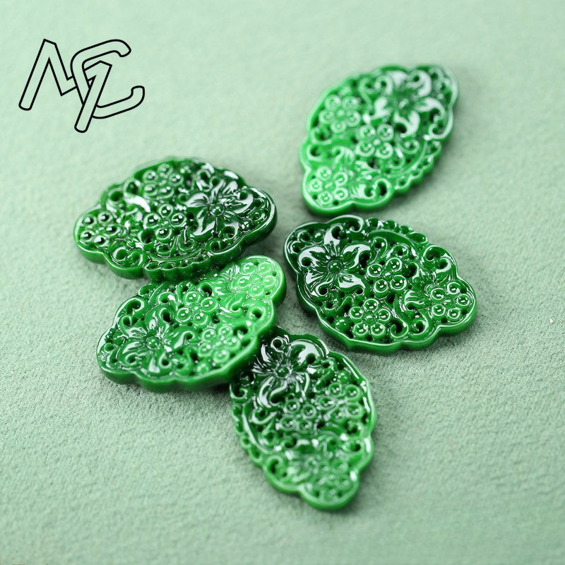 2 ชิ้น DIY หยกเขียวธรรมชาติแบบ - Women'S Accessories And Jewelry บทวิจารณ์และราคา