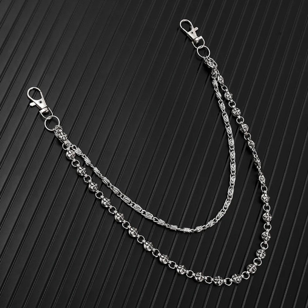 สร้อยกางเกงยีนส์สองชั้นสไตล์ฮิ - Women'S Jeans Accessories Chain บทวิจารณ์และราคา