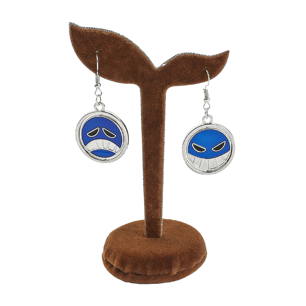 ต่างหูรูปการ์ตูนหน้ายิ้มหมุนได - Women Accessories Earrings บทวิจารณ์และราคา